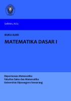 0 - Buku Ajar Matematika Dasar I 2017