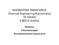 1 - ChEng Math - Introduction