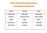 1 Jadwal Piket Kantor Desa Banyumulek