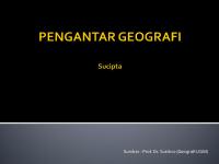 1-Pengantar Geografi