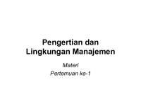 1 Pengertian Dan Lingkungan Manajemen