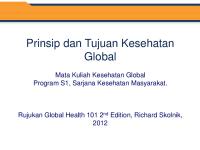 1 - Prinsip Dan Tujuan Kesehatan Global-New