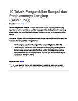 10 Teknik Pengambilan Sampel Dan Penjelasannya Lengkap [PDF]