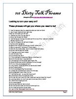 101 Dirty Talk Phrases