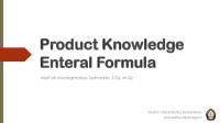 11 - Product Knowledge Enteral Formula