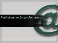 13 - Pertimbangan Desain Formulir