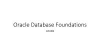 1Z0 006 Oracle Database Foundations