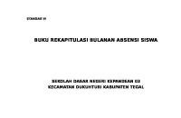 22 Buku Rekapitulasi Bulanan Absensi Siswa [PDF]