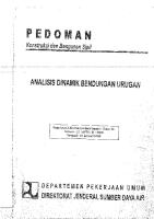 22) Pedoman. Konstruksi & Bangunan. Analisis & Dinamis Bendungan Urugan [PDF]