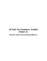 25 Soal Tes Penalaran Analisis (Paket 2) [PDF]