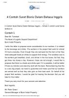 4 Contoh Surat Bisnis Dalam Bahasa Inggris [PDF]