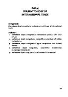 5 - BAB 4 Current Theory of International Trade