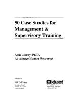 50 Case Studies For Management and Supervisory Training PDF