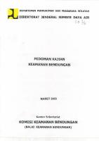 7) Pedoman - Kajian Keamanan Bendungan