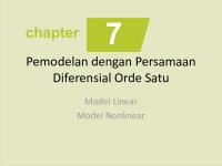 7 Pemodelan Dengan Persamaan Diferensial Orde Satu