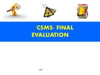 8 Csms Final Evaluation