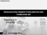 8 - Produktivitas Plankton Dan Tumbuhan Air [PDF]