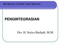 9 Pengintegrasian (Manajemen Sumber Daya Manusia)