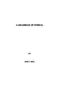 A Grammar of Dhimal