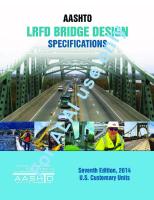 AASHTO LRFD Bridge Design Specifications 7th Ed 2014 With 2015 & 2016 Interim Revisions (For ALAI Use Only)