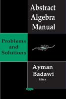 Abstract Algebra Manual - Problems and Solutions - Badawi PDF