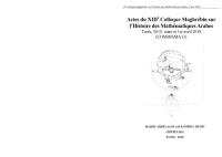 Actes du XIIIe Colloque Maghrébin sur l’Histoire des Mathématiques Arabes, Tunis, 30-31 mars et 1er avril 2018 (COMHISMA13)
 9789938403992