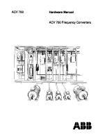 ACV 700 ACV 700 Frequency Converters: Hardware Manual