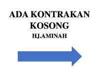 Ada Kontrakan Kosong