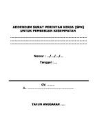 Addendum Pemberian Kesempatan Pemeliharaan [PDF]