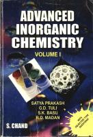 Advanced Inorganic Chemistry Volume I by Satya Prakash