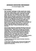 Advokasi Kesehatan Masyarakat [PDF]