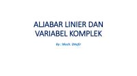 Aljabar Linier Dan Variabel Komplek