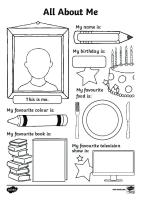 All-About-Me - Coloring Activity PDF