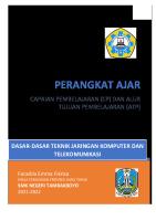 Alur Tujuan Pembelajaran Dasar-Dasar Teknik Jaringan Komputer Dan Telekomunikasi