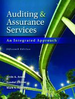 Alvin A. Arens, Randal J. Elder, Mark S. Beasley Auditing and Assurance Services 15ed