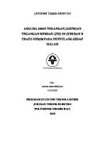 Analisa Drop Tegangan Jaringan Tegangan Rendah (JTR) Di Jurusan B Trafo DT0328 Pada Penyulang Sedap Malam