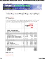 Analisa Harga Satuan Pekerjaan Rangka Atap Baja Ringan - Software RAB [PDF]