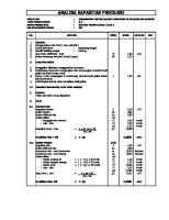 Analisa Kapasitas Produksi - Pek - Tanah