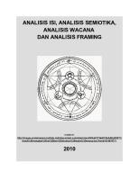 Analisis Isi, Analisis Semiotika Analisis Wacana Dan Analisis Framing