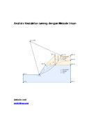 Analisis Kestabilan Lereng Dengan Metode Irisan