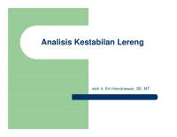 Analisis Kestabilan Lereng