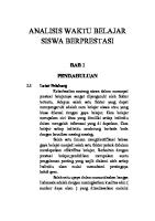 Analisis Waktu Belajar Siswa Berprestasi