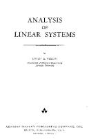 Analysis of Linear Systems by D K Cheng PDF [PDF]