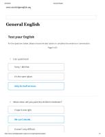 Answers To General English Test CAMBRIDGE