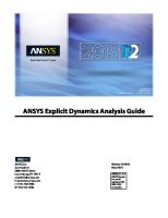 ANSYS Explicit Dynamics Analysis Guide PDF