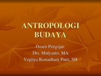 ANTROPOLOGI BUDAYA Pengantar