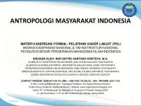 Antropologi Masyarakat Indonesia