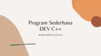 Aplikasi Sederhana Dev C++