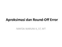 Aproksimasi Dan Round-Off Error