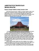 Arsitektur Tropis Dan Bioklimatik